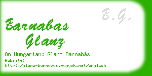 barnabas glanz business card