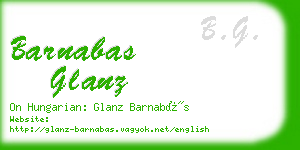 barnabas glanz business card